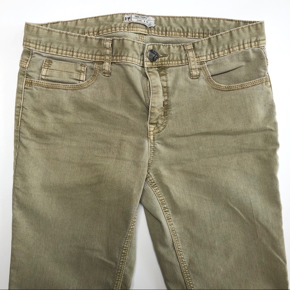 Free people skinny fit tan jeans pants size 30 - Picture 2 of 8